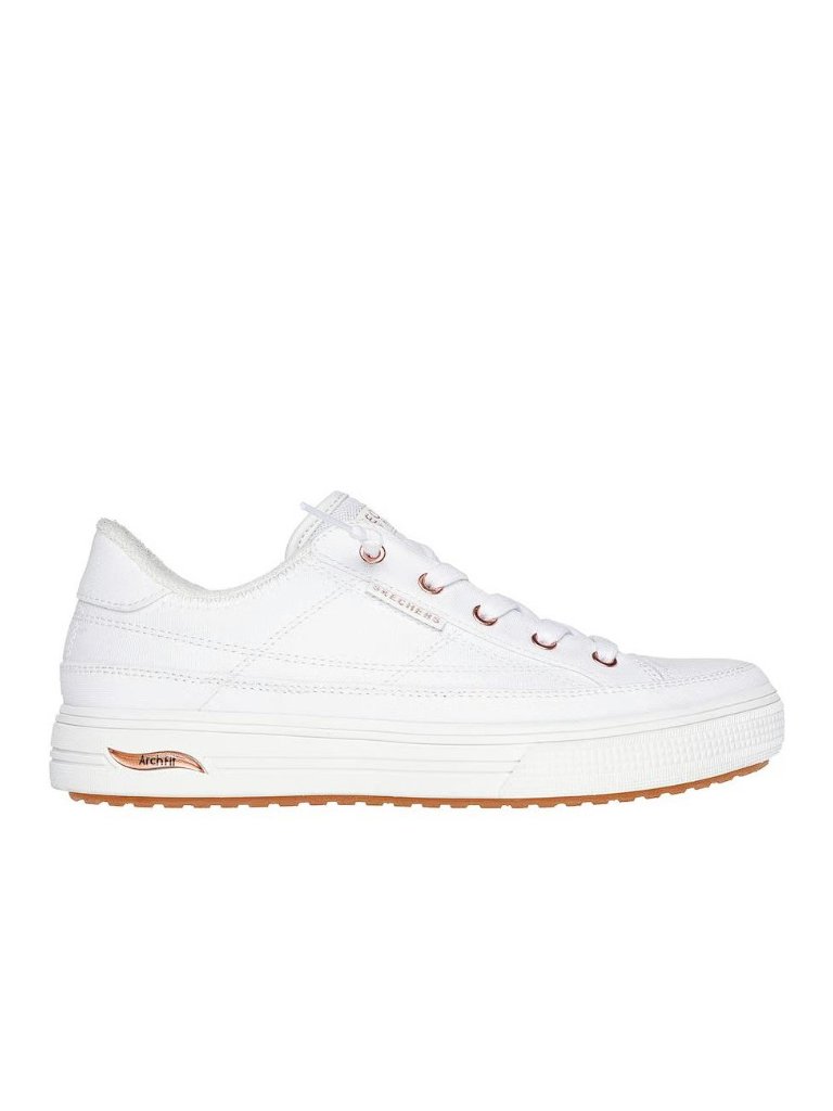 Skechers Women's Arch Fit Arcade Meet Ya There Shoes Size 8 In White